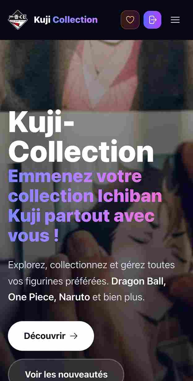 Version mobile - Accueil