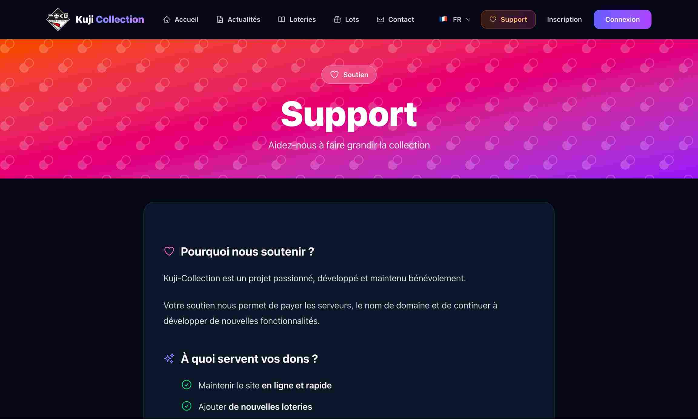 Page support